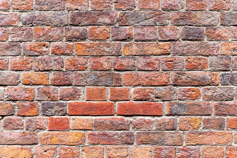 Red brick wall texture, detailed