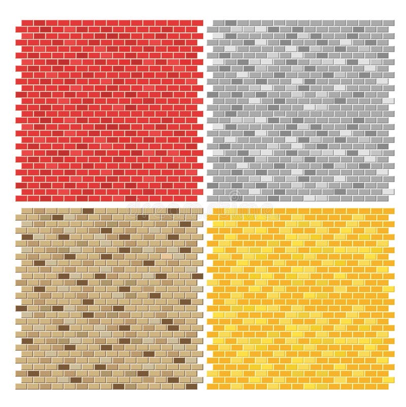 Brick wall textures collection royalty free illustration