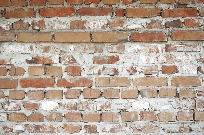 Brick Wall with White Paint Stock Photo Image of background