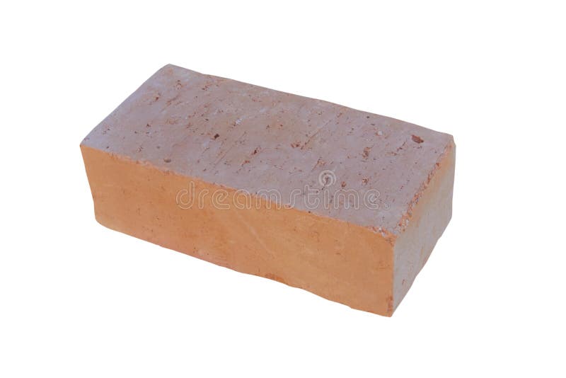 Brick on a White Background,orange Brick Isolated on White Background