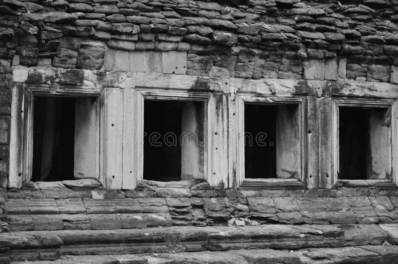 Brick windows. stock image. Image of blocks, windows 56049043
