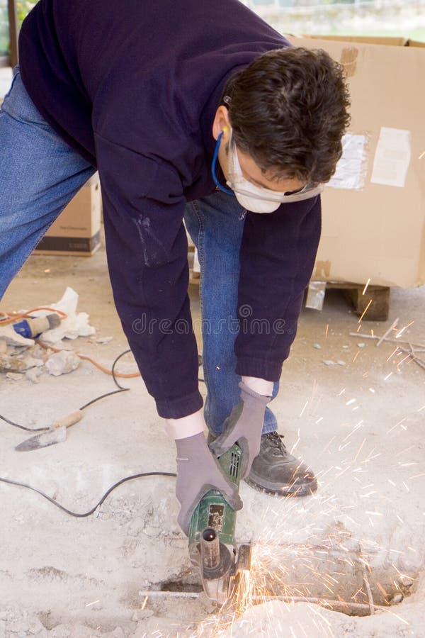 Bricklayer at work royalty free stock image