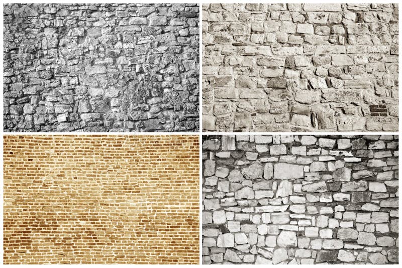 Bricks and blocks - textures stock photo