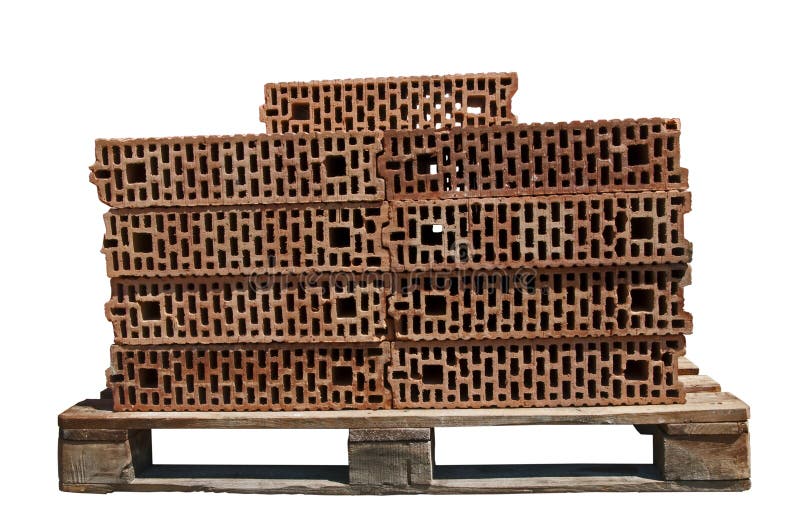 Bricks on pallet stock image. Image of pile, objects - 20439005