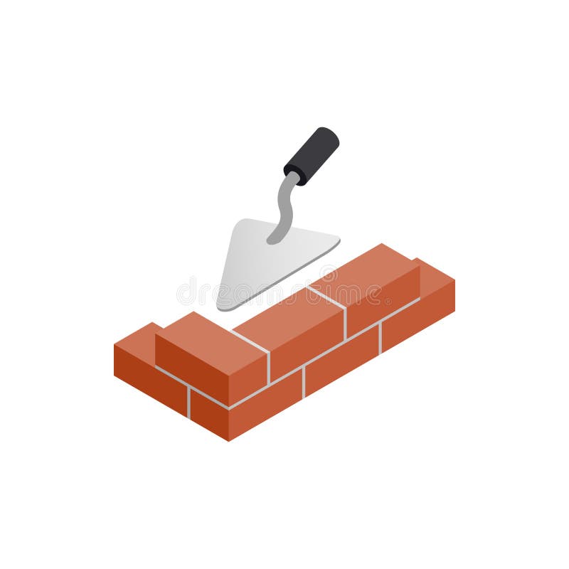 Brickwork and building trowel icon royalty free illustration