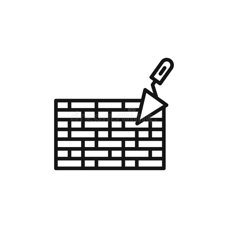 Brickwork icon logo sign vector outline royalty free illustration