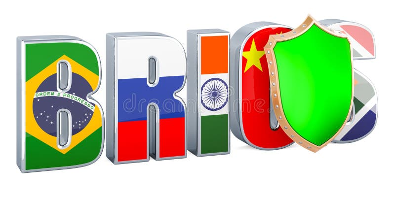 Brics top met 3d - shield - rendering vector illustratie