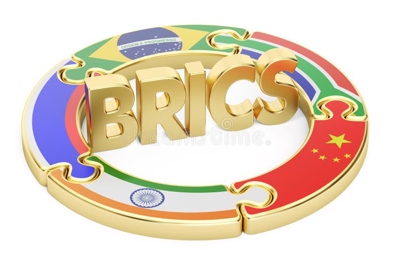 BRICS-topconcept, het 3D teruggeven royalty-vrije illustratie