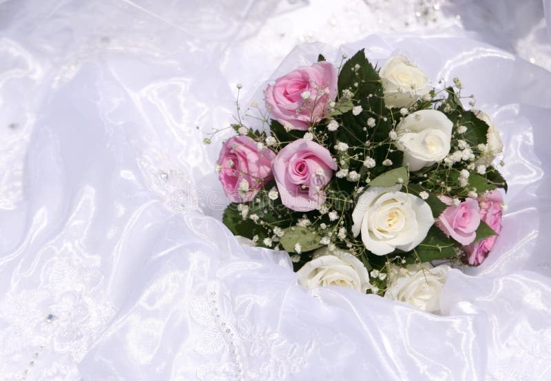 Bridal bouquet on wedding day