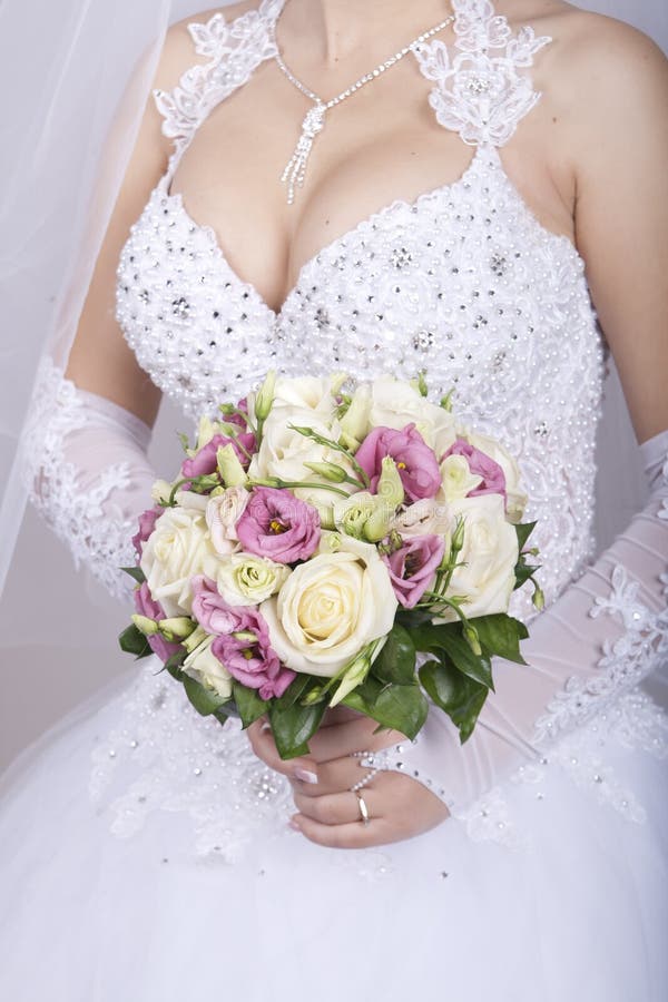 Bridal bouquet on wedding day