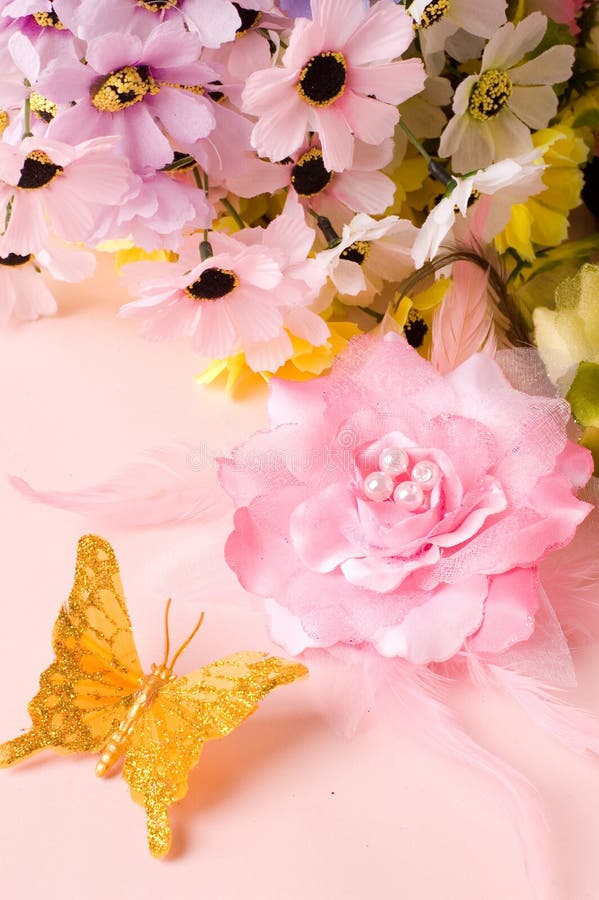 Bridal Hair Decorations And Wedding Bouquet Stock Photo Image Of