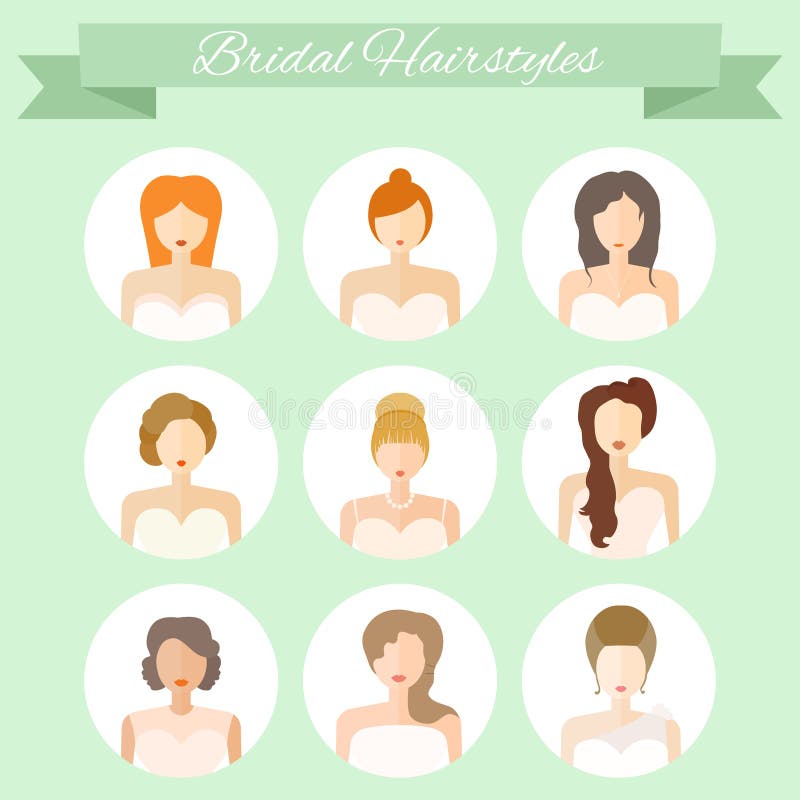 Bridal Hairstyle Stock Vector Illustration Of Marriage