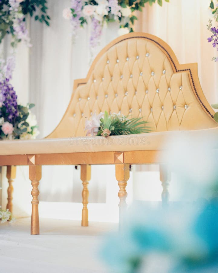 Bridal Sofa Chair on Malay Wedding Stock Photo Image of chair, sofa 270546930