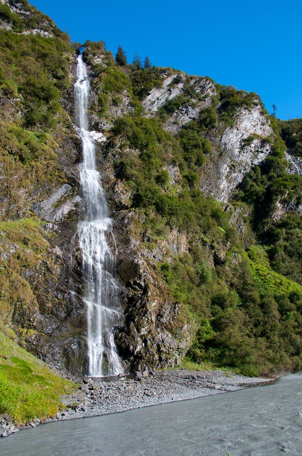 Bridal Veil Falls, Keystone Canyon, Alaska Stock Image Image of