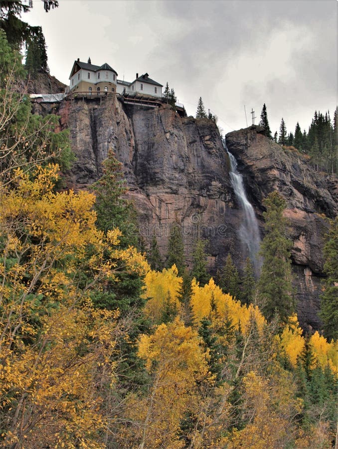 Bridal Veil Falls In Telluride Colorado Stock Photo Image Of Travel Foliage