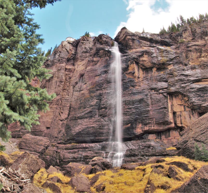 Bridal Veil Falls In Telluride Colorado Stock Image Image Of Juan Tallest