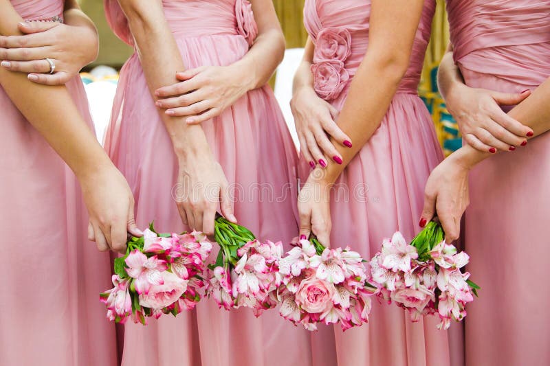 Svadobné svadobné kvety a nevesty closeup.