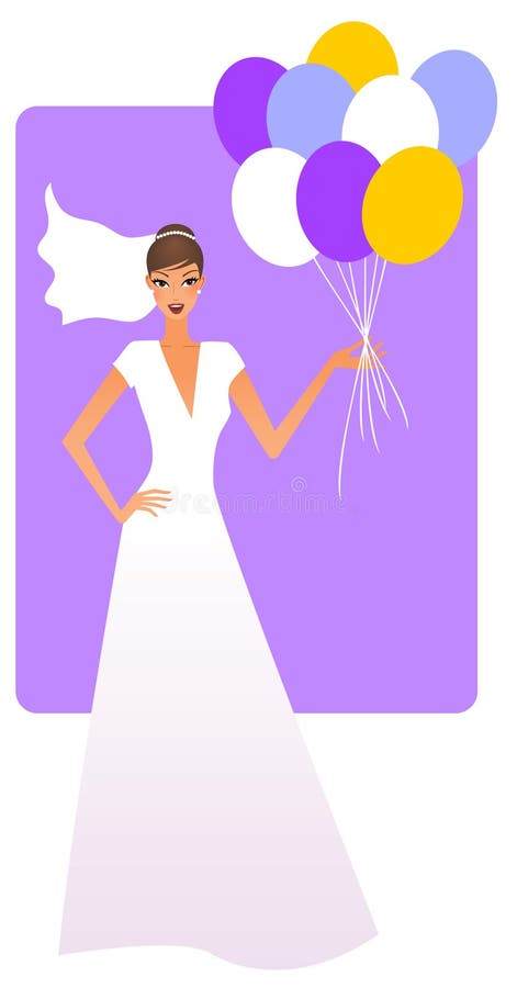 Bride with balloons