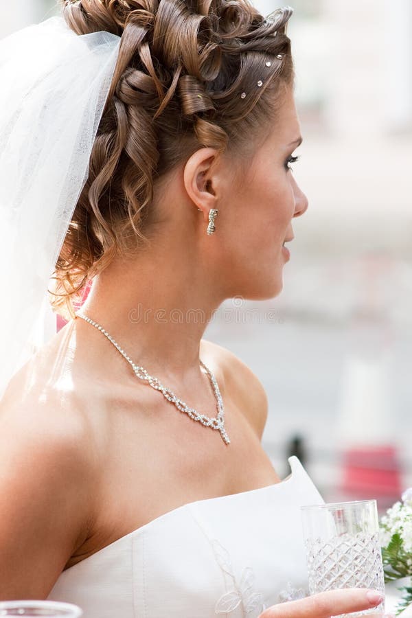 Bride with beautiful hairstyle. 6