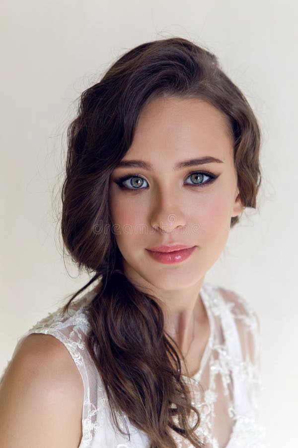 Bride Beautiful Woman In Wedding Dress - Style Stock Image - Image of