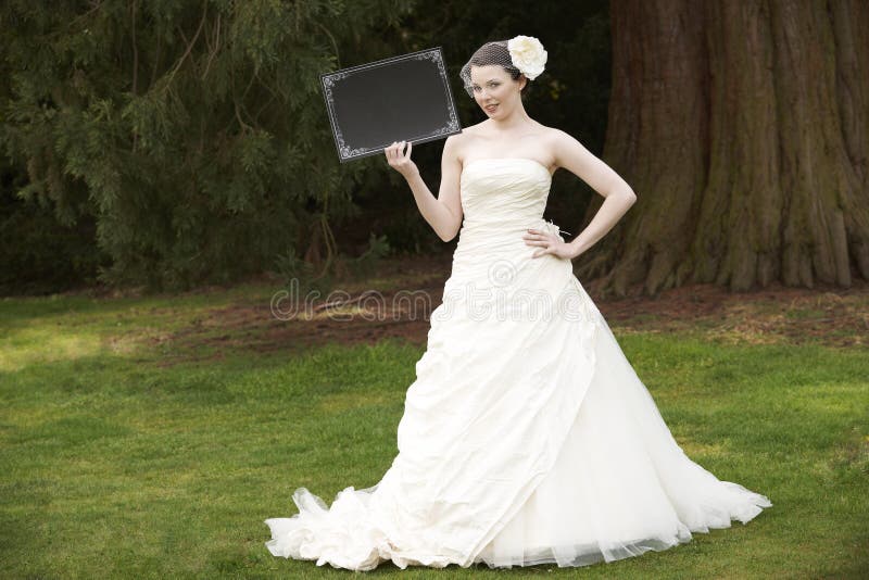 Bride and blank board