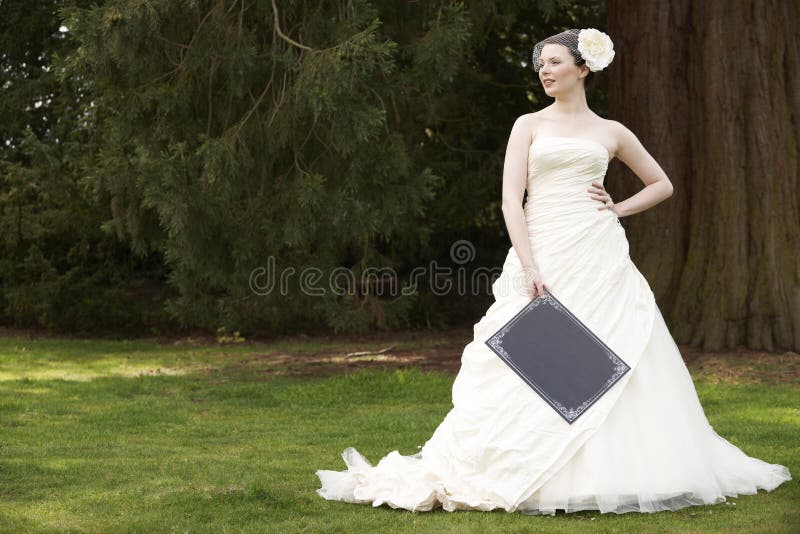 Bride and blank board