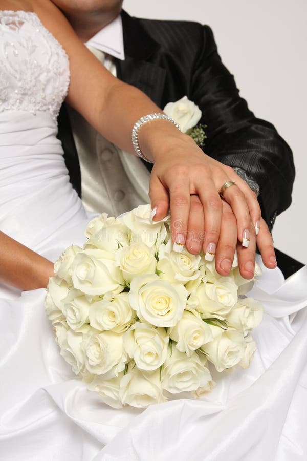 Bride and bouquet