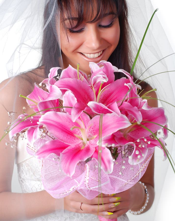 Bride with bouquet