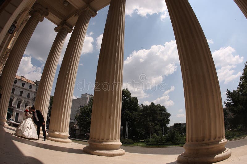 Bride and groom stock photography