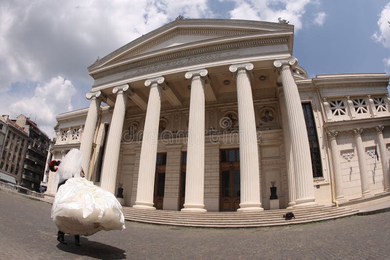 Bride and groom stock photo