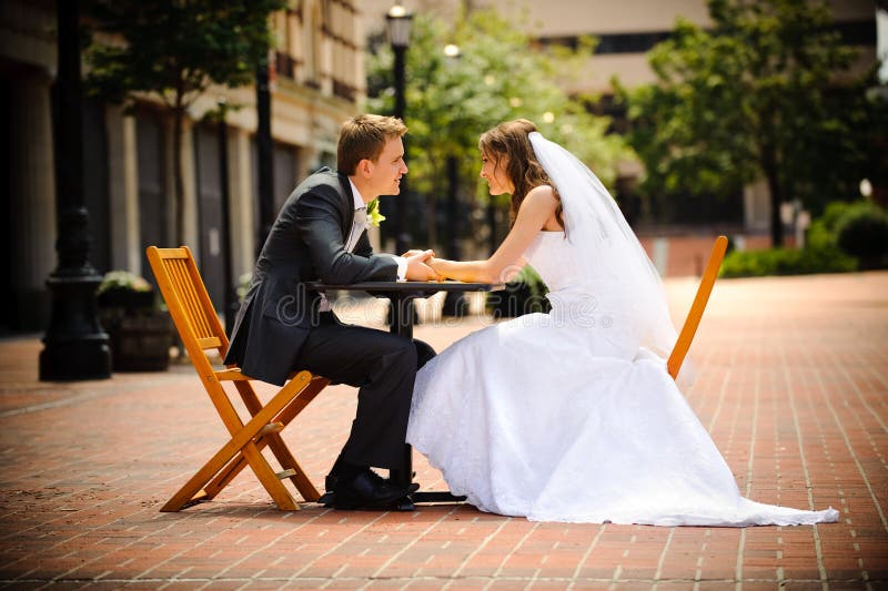 Bride and Groom First Look stock photo. Image of wedding 32420278