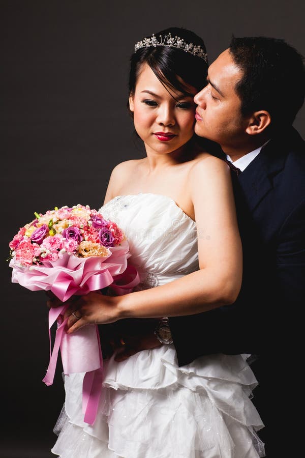 Bride Groom Asian Love Scene Stock Image Image of bride, love 59901479