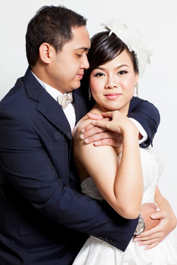Bride Groom Asian Love Scene Stock Image Image of bouquet, bride