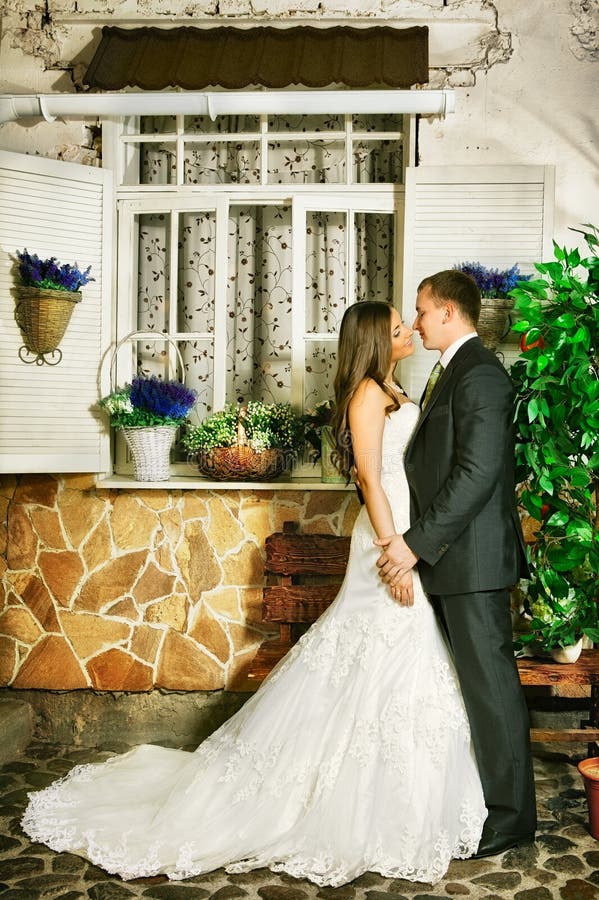 Bride and Groom stock image. Image of house, couple, adult 31219795