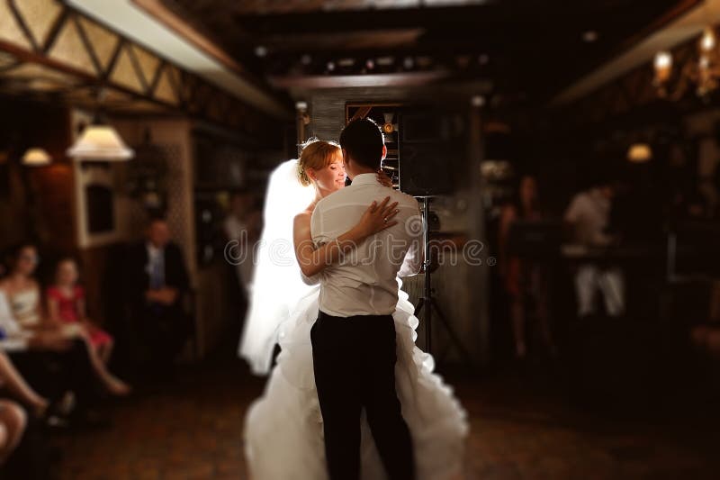 bride and groom dancing on the wedding