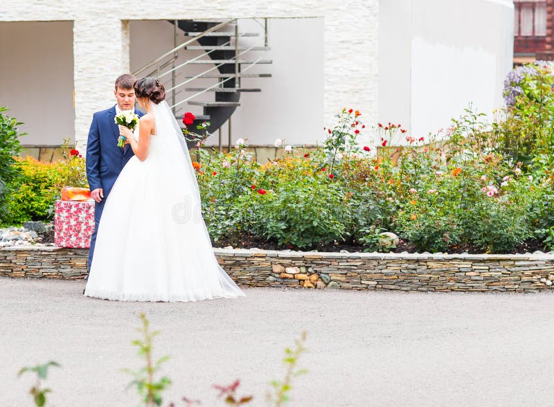 Bride and groom stock image