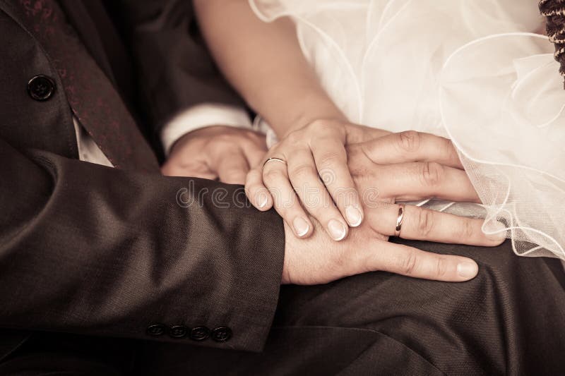 Bride and groom to hold hands