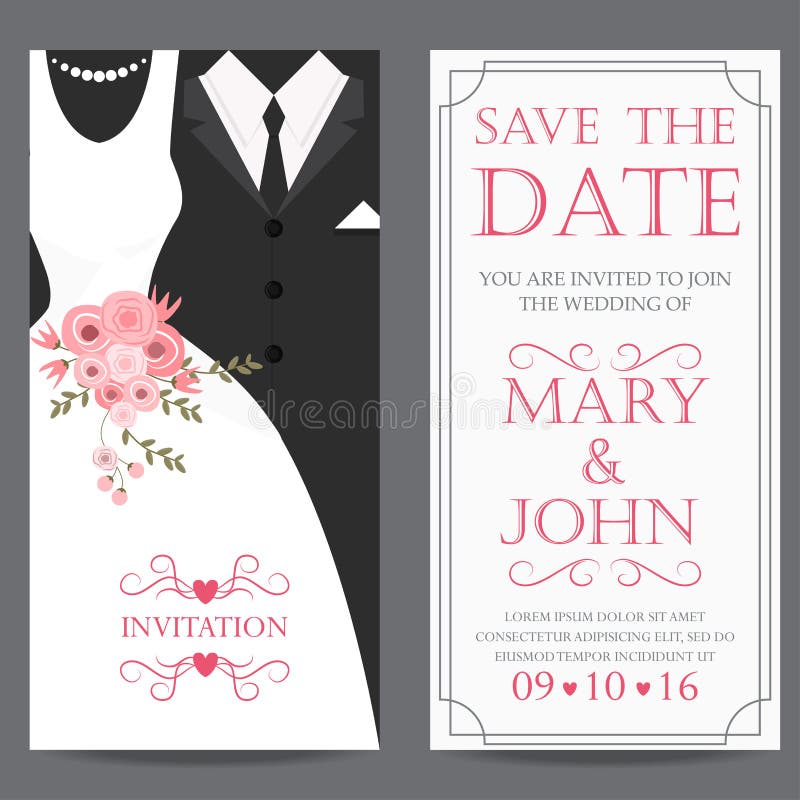 wedding Invitation Card Stock Vector ...