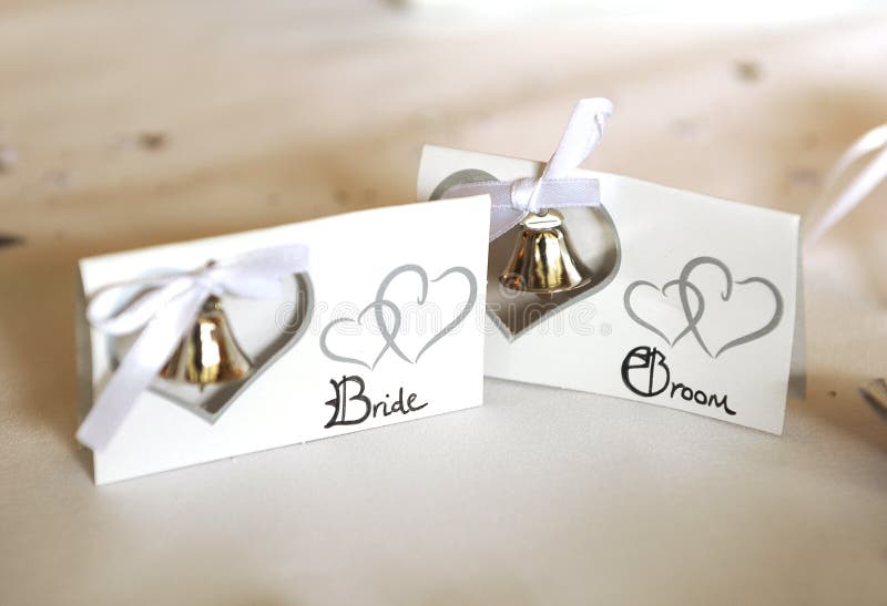 Bride Groom Name Place Cards Stock Photos Free & RoyaltyFree Stock