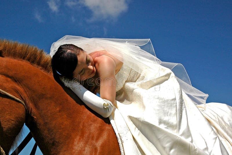 Bride on horseback