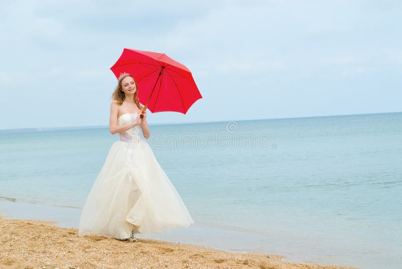 The bride with a parasol