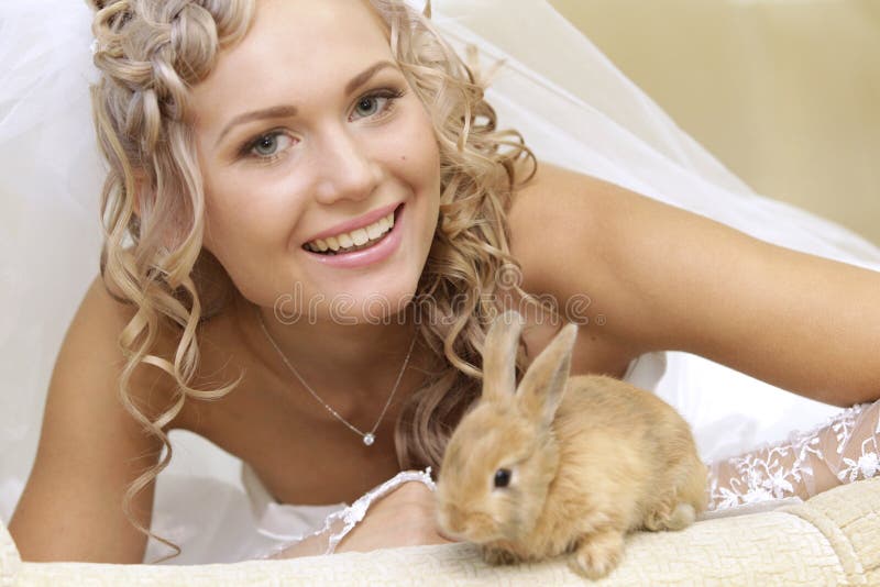 Bride with a rabbit