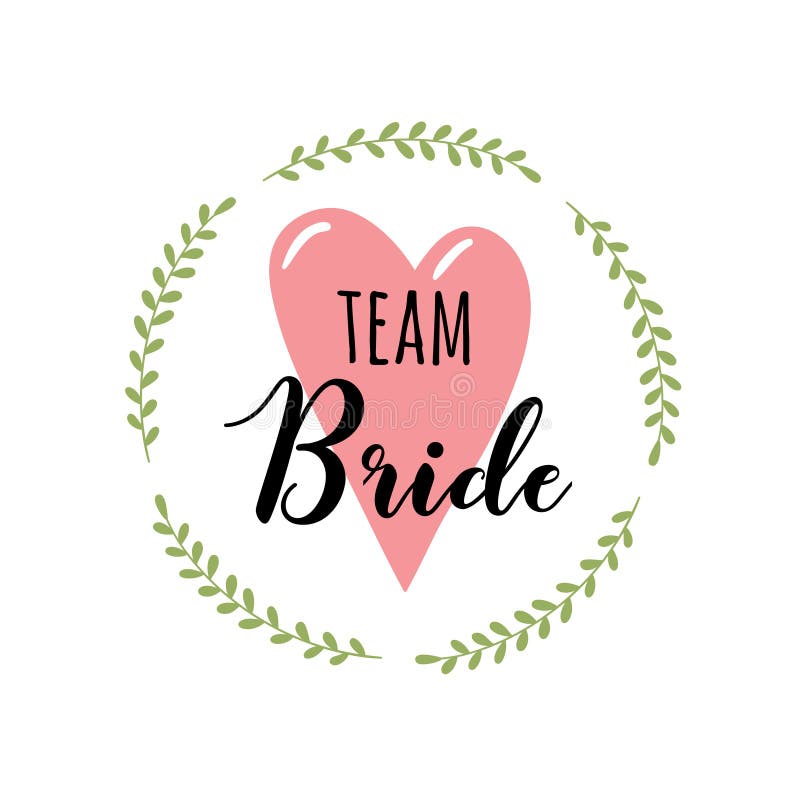 Bride team lettering suitable for print on shirt, hoody, poster or card.  Handwritten text for bachelorette party. Stock Vector by ©Pravdinal  267919440