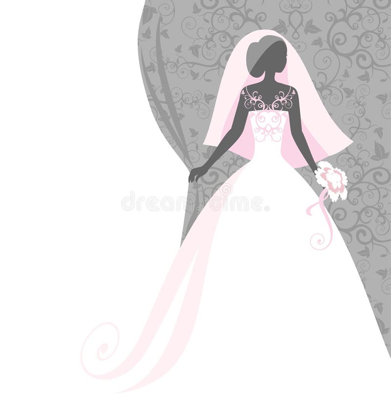 Bride in a veil stock vector. Illustration of advertising ...