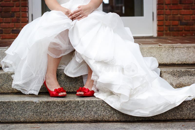 Bride Wearing Red Shoes Photos - Free 