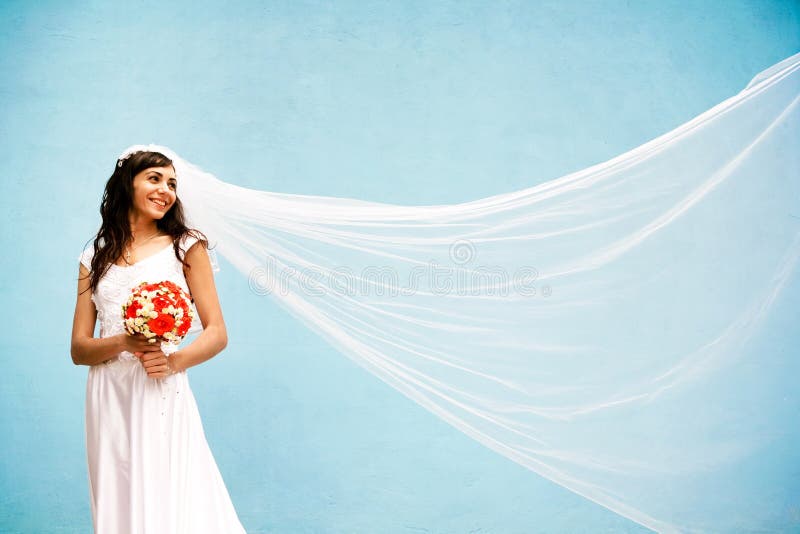 Bride with a wedding bouquet
