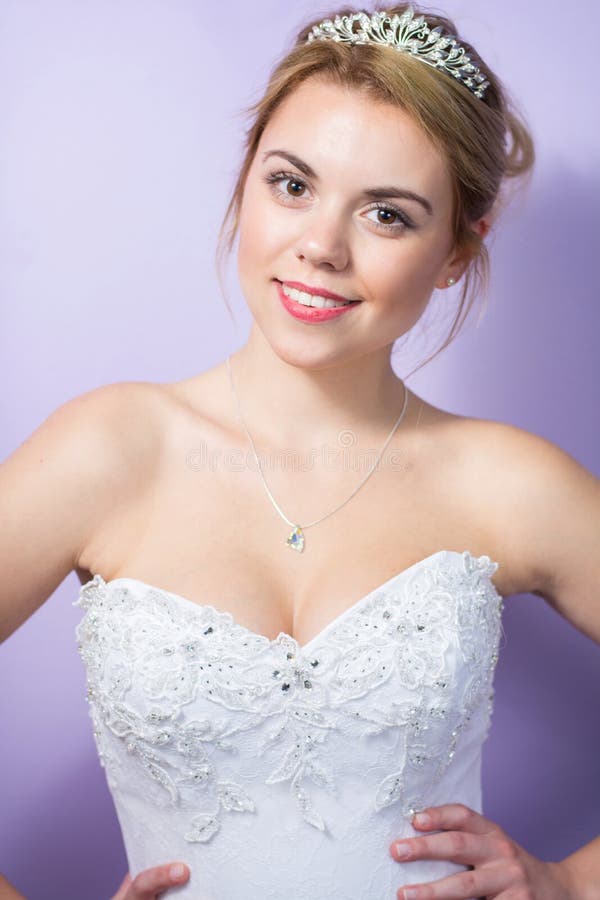 Bride in a Wedding Dress Pre Wedding Portrait Stock Image Image of