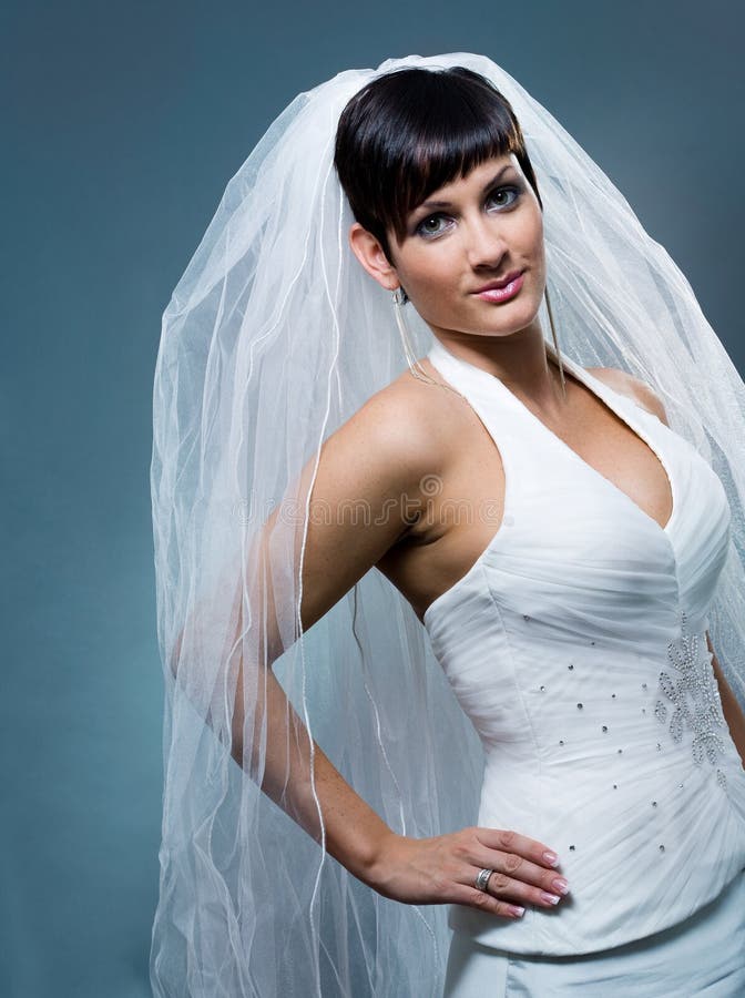 Bride in wedding veil