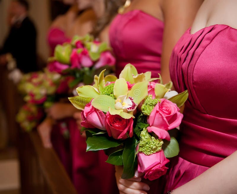 Bridesmaid flowers stock image. Image of celebration 15873881