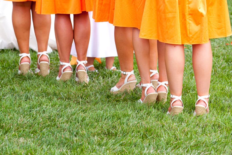 Bridesmaid's Feet stock photos